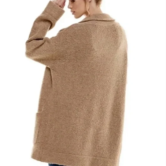 THREAD & SUPPLY Open Front Sweater Cardigan in Camel Size Large - Picture 2 of 9
